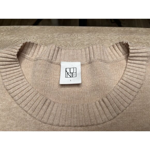 Lune Active Olly Cropped Striped Sweater Beige Melange Marshmellow Large - Picture 4 of 8